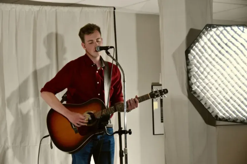 Conrad performing acoustic